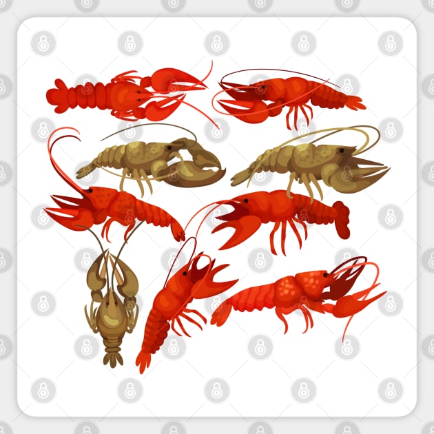 Lobster collection Sticker by Mako Design 